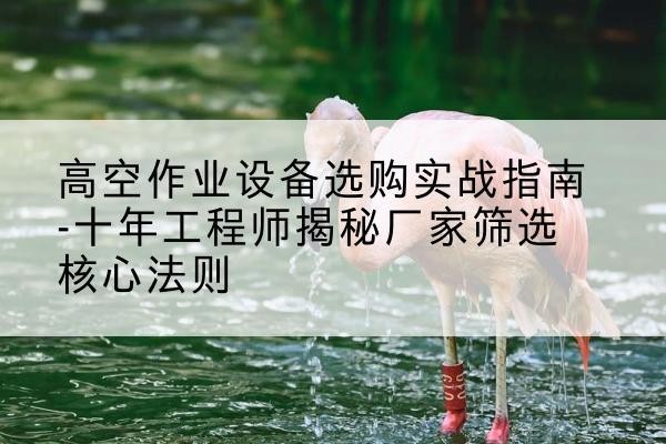 察隅剪叉式升降机厂家-高空作业设备选购实战指南-十年工程师揭秘厂家筛选核心法则